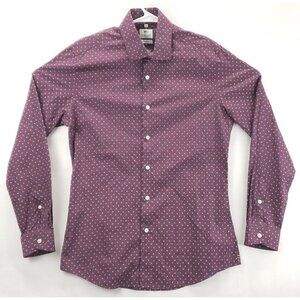 Richard James Mayfair Dress Shirt Mens 15.5 39-40 Purple Pure Cotton Slim Fit